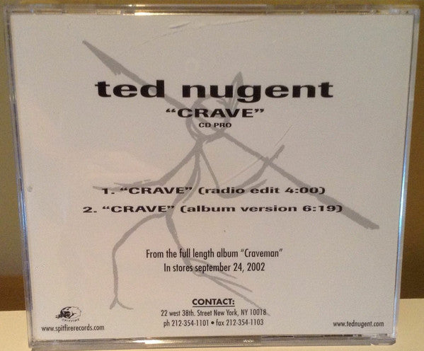 Ted Nugent : Crave (CD, Single, Promo)