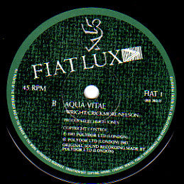 Fiat Lux : Photography (7", Single)