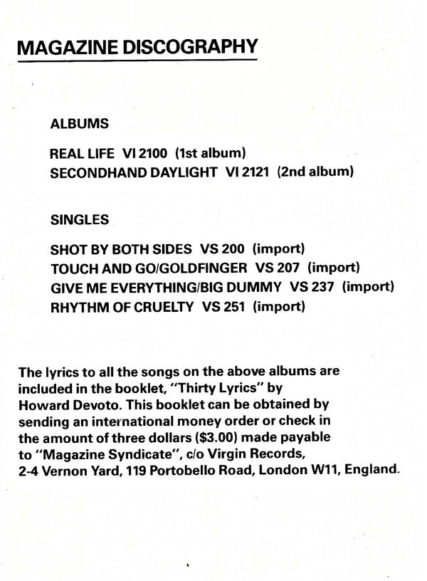 Magazine : Real Life (LP, Album)