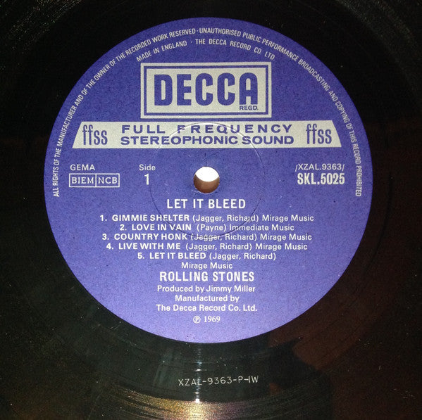 The Rolling Stones : Let It Bleed (LP, Album, RE)