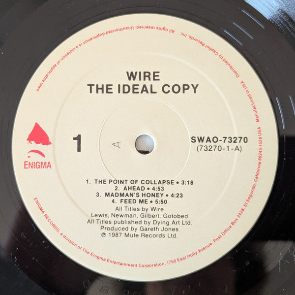 Wire : The Ideal Copy (LP, Album, Gat)