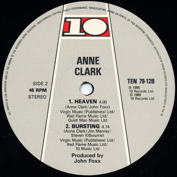 Anne Clark : Heaven (12", Single)