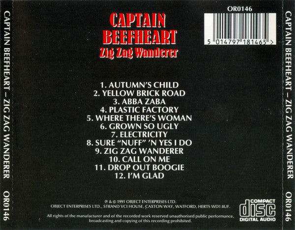 Captain Beefheart : Zig Zag Wanderer (CD, Album, Mono, RE)