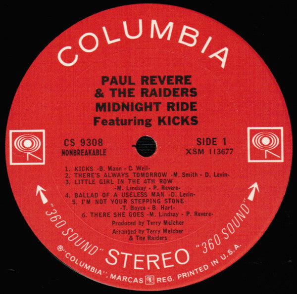 Paul Revere & The Raiders : Midnight Ride (LP, Album, Pit)