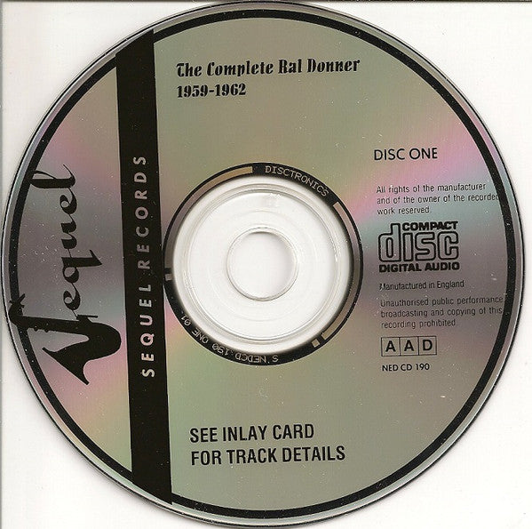 Ral Donner : The Complete Ral Donner 1959-1962 (2xCD, Comp)