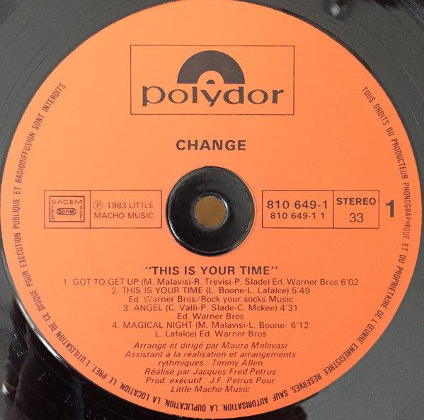 Change : This Is Your Time (LP, Album)