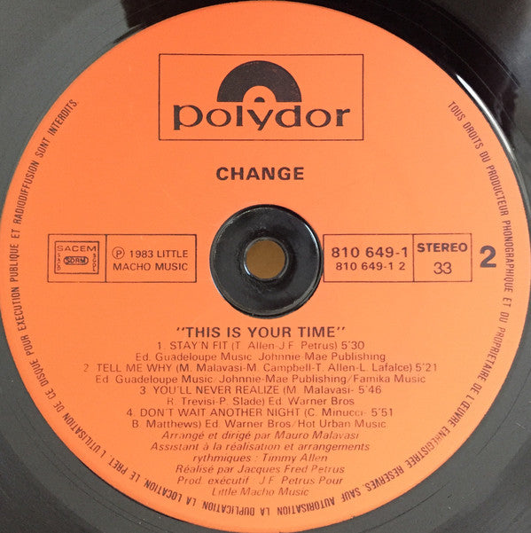 Change : This Is Your Time (LP, Album)