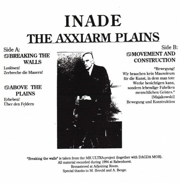 Inade : The Axxiarm Plains (7", EP, Ltd, RP, Cle)