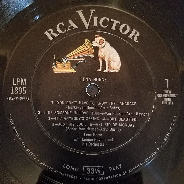 Lena Horne : Songs By Burke And Van Heusen (LP)