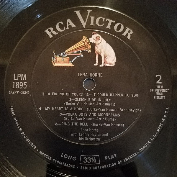 Lena Horne : Songs By Burke And Van Heusen (LP)