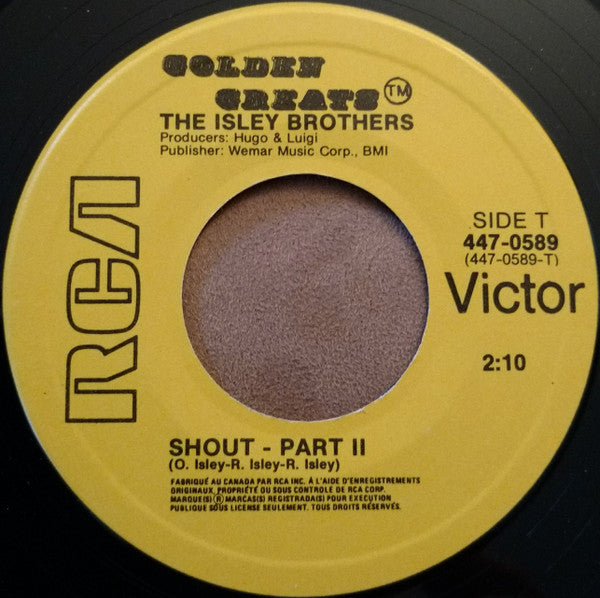 The Isley Brothers : Shout (7", Single, RE)