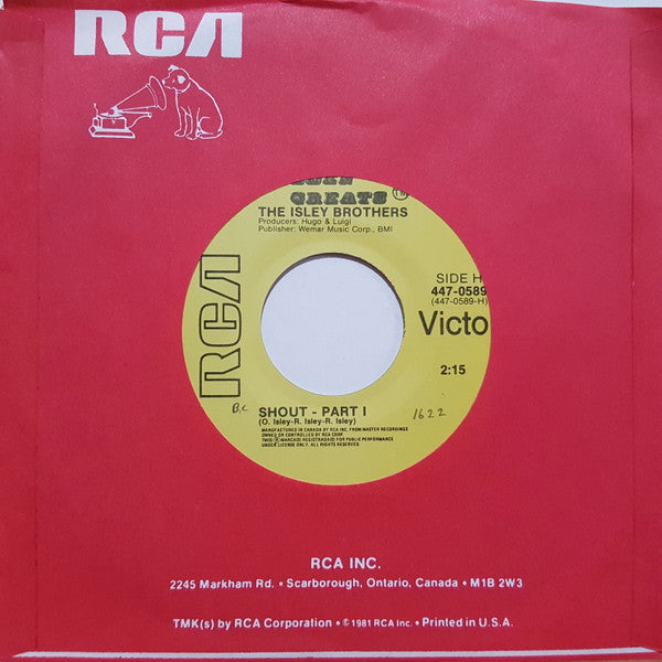 The Isley Brothers : Shout (7", Single, RE)