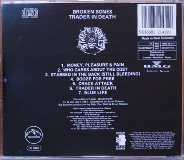 Broken Bones : Trader In Death (CD, EP, RE)