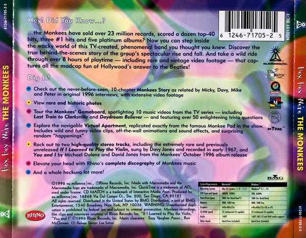 The Monkees : Hey Hey We're The Monkees (CD-ROM, Single)