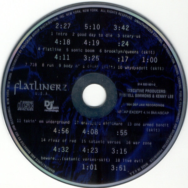 Flatlinerz (2) : U.S.A. (CD, Album)