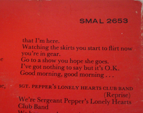 The Beatles : Sgt. Pepper's Lonely Hearts Club Band (LP, Album, M/Print, RE, Gat)