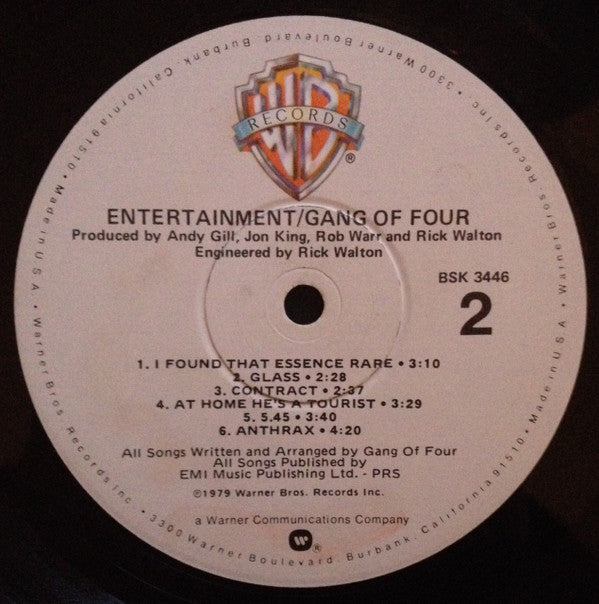 Gang Of Four : Entertainment! (LP, Album, Win)