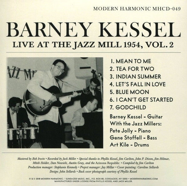 Barney Kessel With The Jazz Millers : Live At The Jazz Mill 1954, Vol. 2 (CD, Album, Mono)