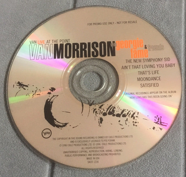 Van Morrison With Georgie Fame : Van Live At The Point (CD, Promo)