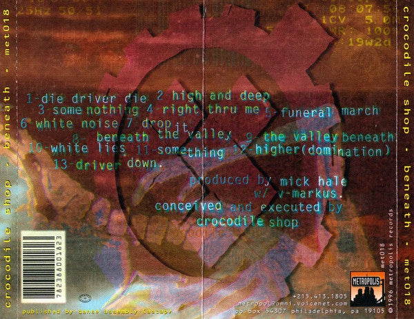 Crocodile Shop : Beneath (CD, Album)