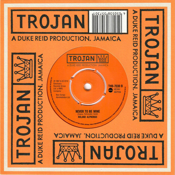 Arthur "Duke" Reid / Roland Alphonso : Judge Sympathy / Never To Be Mine (7", RSD, Ltd, RE, Ora)