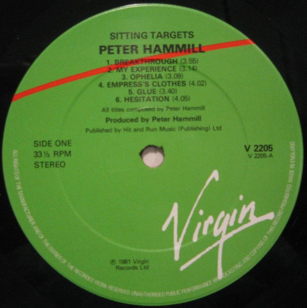 Peter Hammill : Sitting Targets (LP, Album)