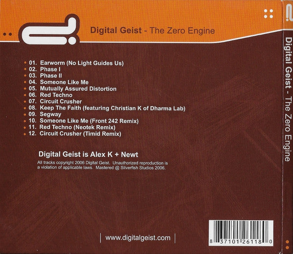 Digital Geist : The Zero Engine (CD, Album)