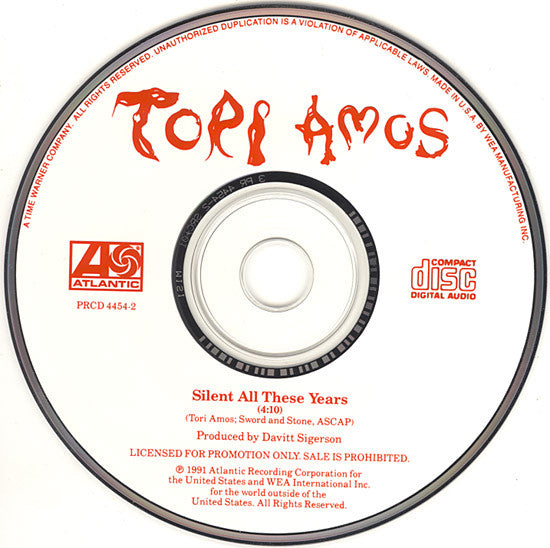 Tori Amos : Silent All These Years (CD, Single, Promo)
