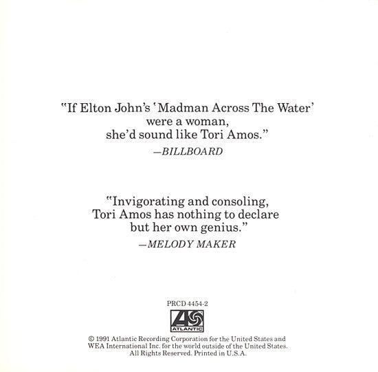 Tori Amos : Silent All These Years (CD, Single, Promo)