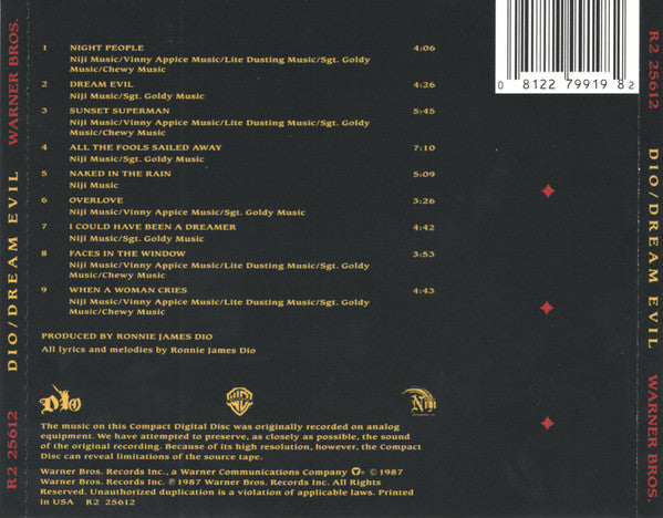 Dio (2) : Dream Evil (CD, Album, RP)