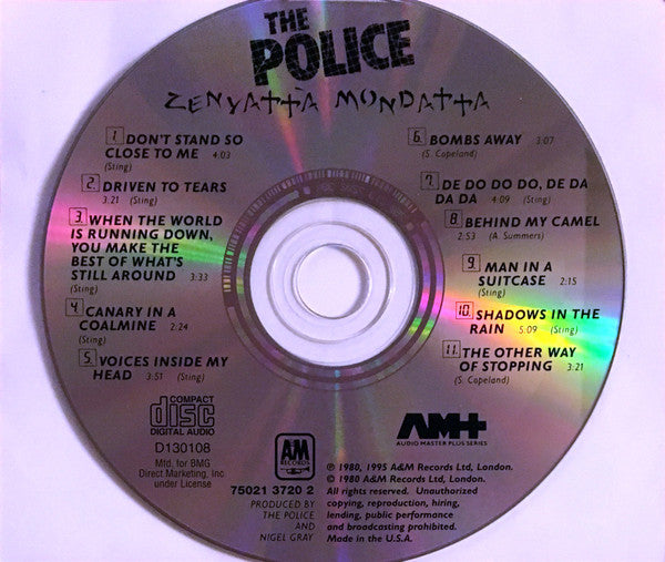 The Police : Zenyatta Mondatta (CD, Album, Club, RE, RM, RP, UML)