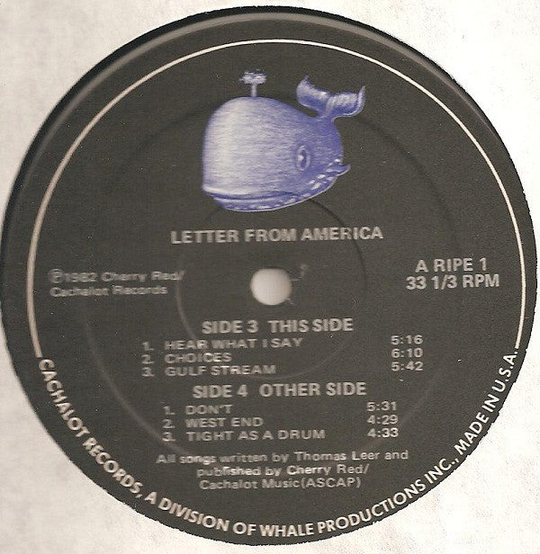 Thomas Leer : Letter From America (2xLP, Album)