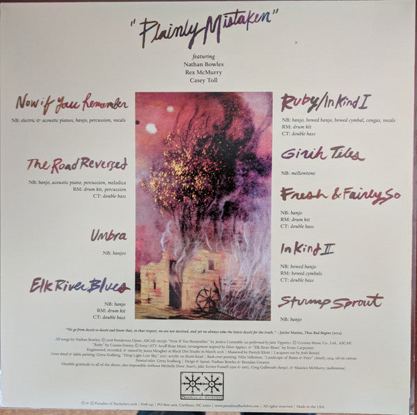 Nathan Bowles : Plainly Mistaken (LP, Album)