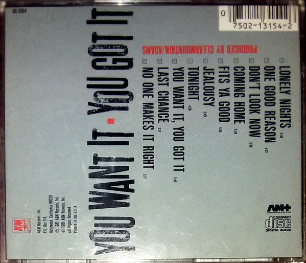 Bryan Adams : You Want It, You Got It (CD, Album, RE)
