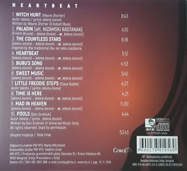 Jelena Jovović : Heartbeat (CD, Album)