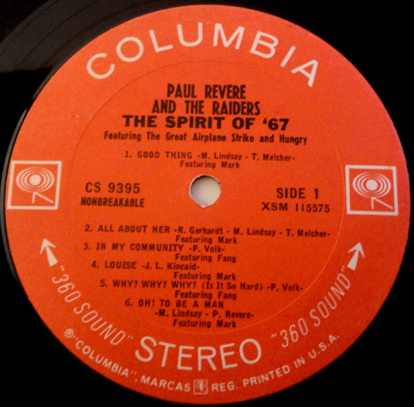 Paul Revere & The Raiders : The Spirit Of '67 (LP, Album, Ter)