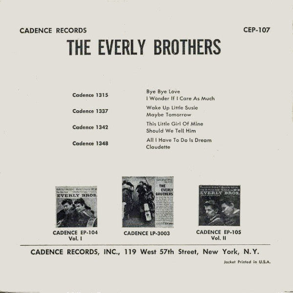 Everly Brothers : The Everly Brothers (7", EP)