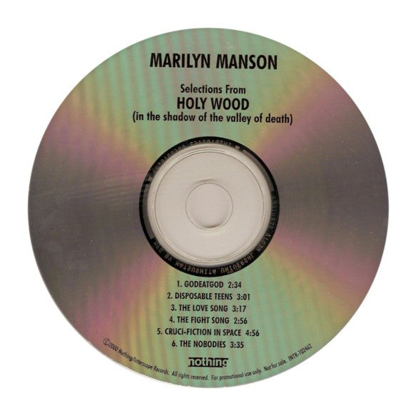 Marilyn Manson : Selections From Holy Wood (In The Shadow Of The Valley Of Death) (CD, Promo, Smplr)