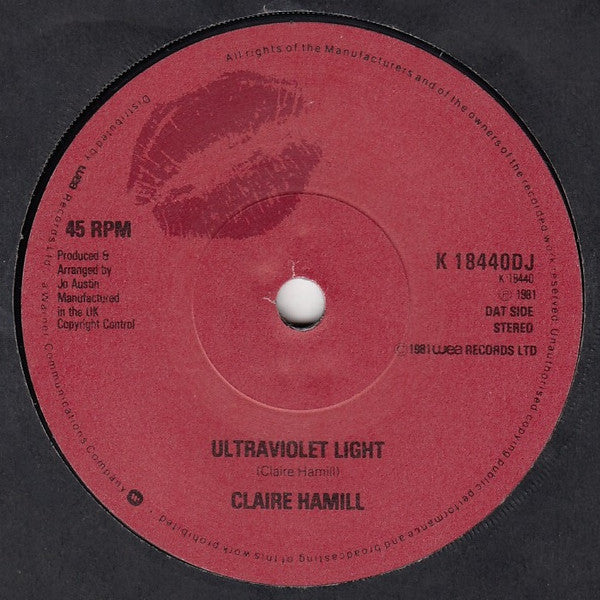 Claire Hamill : First Night In New York (7", Promo)