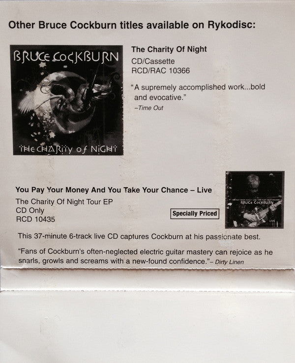 Bruce Cockburn : Breakfast In New Orleans.....Dinner In Timbuktu (CD, Album)