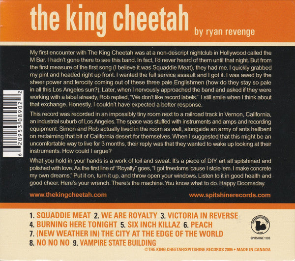 The King Cheetah : The King Cheetah L.P. (CD, Album)