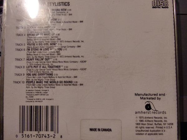 The Stylistics : The Best Of The Stylistics (CD, Comp)