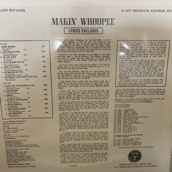 Various : Makin' Whoopee (LP, Album)