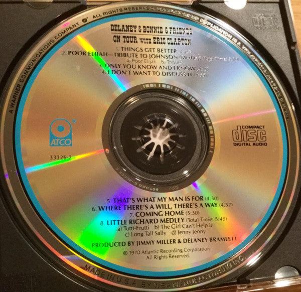 Delaney & Bonnie & Friends With Eric Clapton : On Tour (CD, Album, RE)