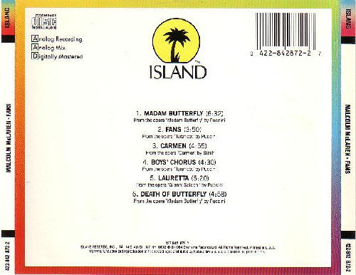 Malcolm McLaren : Fans (CD, Album, PMD)