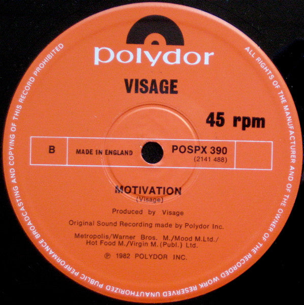 Visage : The Damned Don't Cry (12", Single)