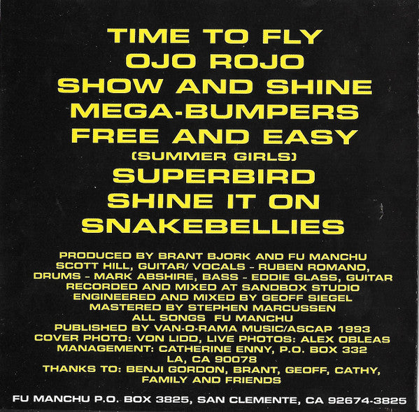 Fu Manchu : No One Rides For Free (CD, Album)