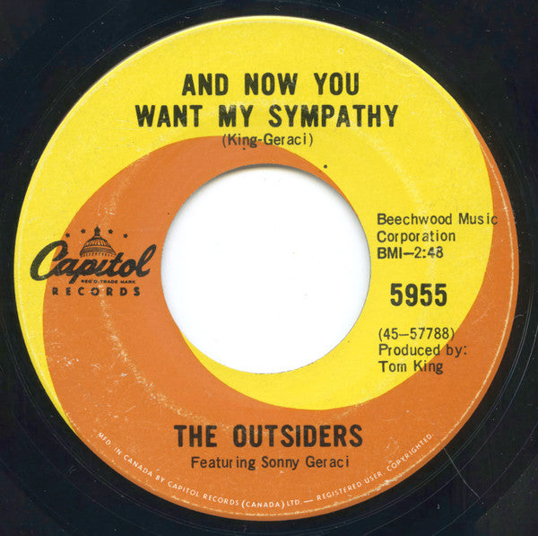 The Outsiders (4) Featuring Sonny Geraci : I'll See You In The Summertime (7", Single)
