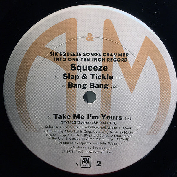 Squeeze (2) : 6 Squeeze Songs Crammed Into One Ten-Inch Record (10", Album, Comp, Y -)