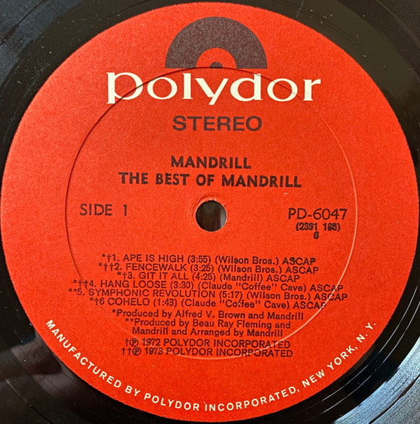 Mandrill : The Best Of Mandrill (LP, Comp, All)